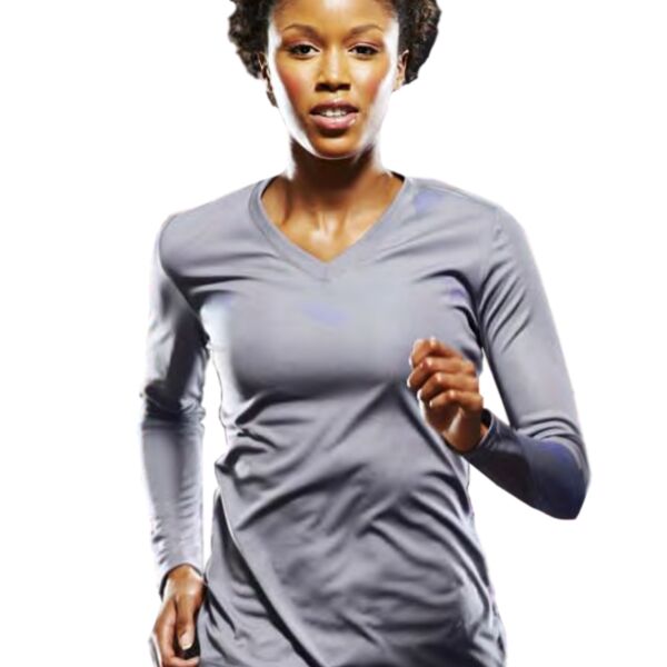 AI302 Women's V-Neck Long Sleeve Expert Tee Thumbnail